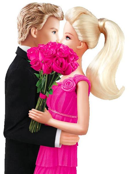 Barbie and ken kiss